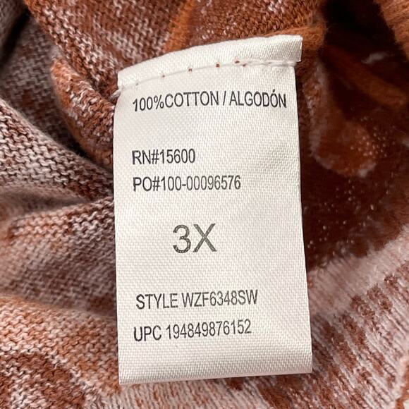 New Democracy Animal Print V-Neck Sweater Plus Size 3X Leopard Zebra Brown - Picture 7 of 7